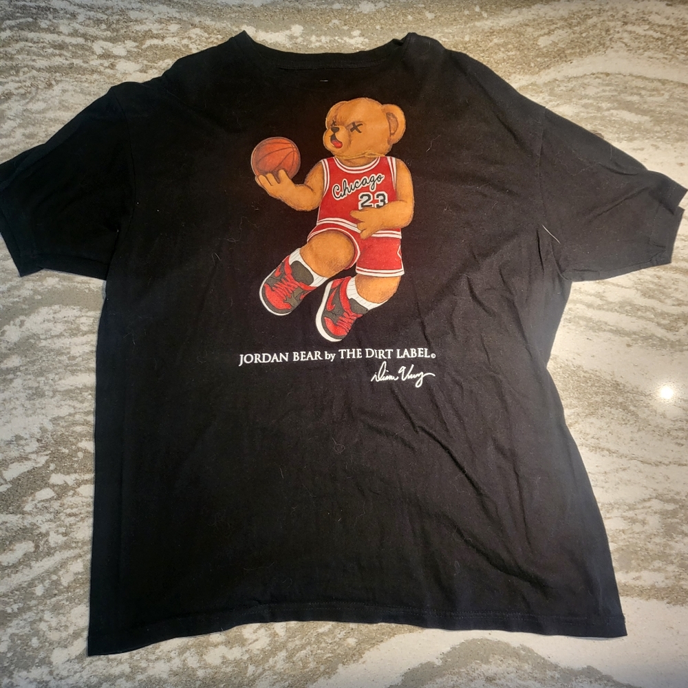 Black The Dirt Label Tee Size Large